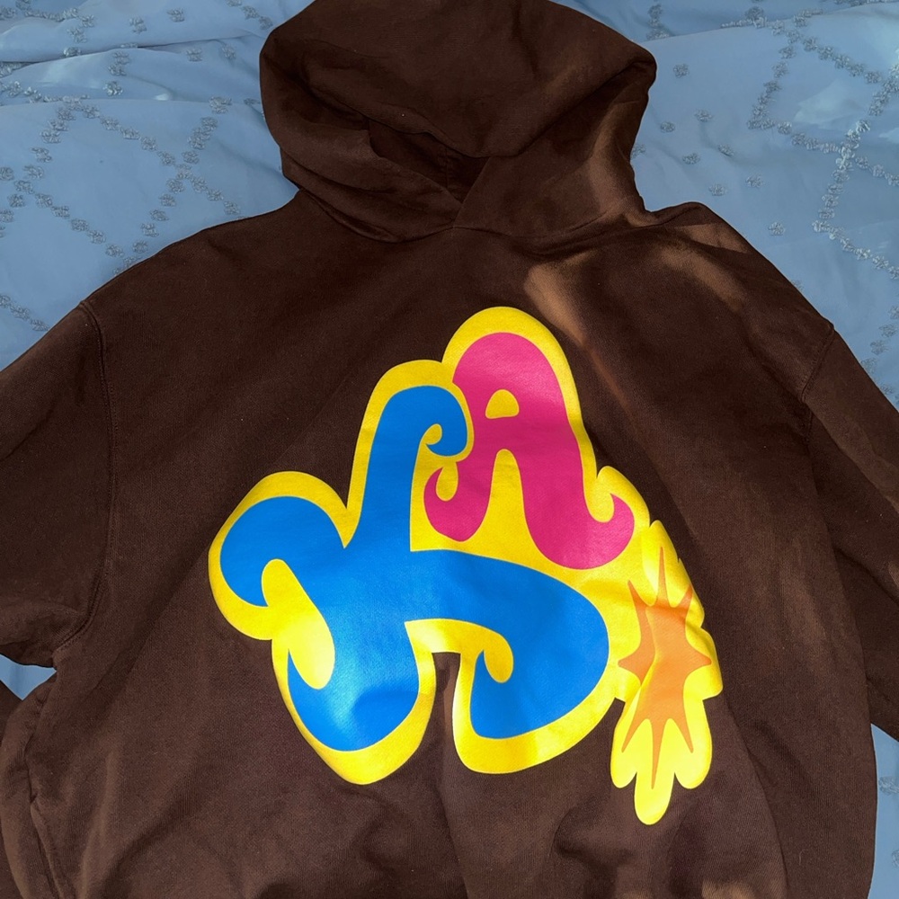 Kaytraminé large brown logo hoodie